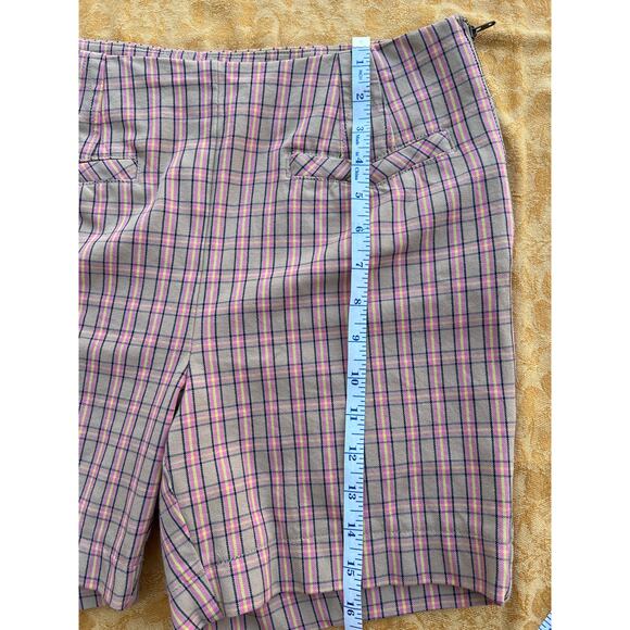Anthropologie Plaid Essential Slim Short: Size US 8 - Picture 6 of 8